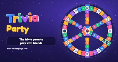 Trivia Party: a colorful circular board with six question categories